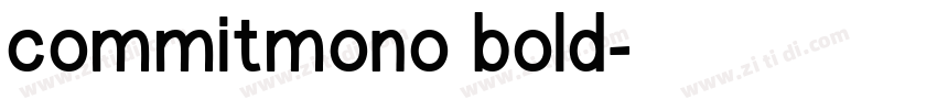 commitmono bold字体转换